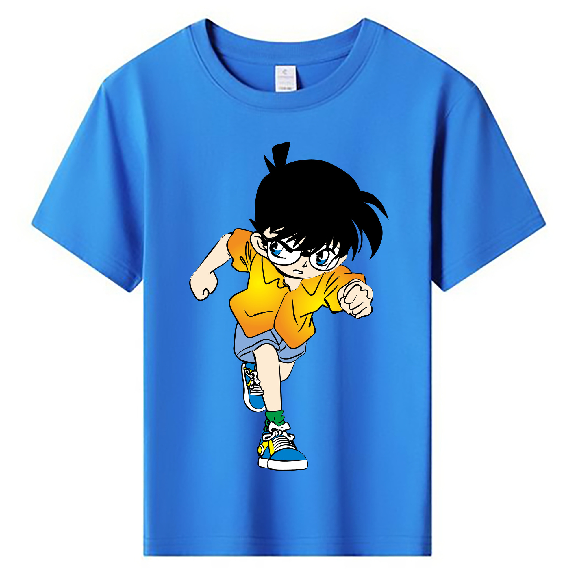 （画像用） 名探偵コナン 江戸川 コナン Detective Conan Conan Edogawa 綿100％キッズTシャツ（フロントプリント）